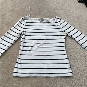 H&M Women’s White & Black Stripped Long Sleeve